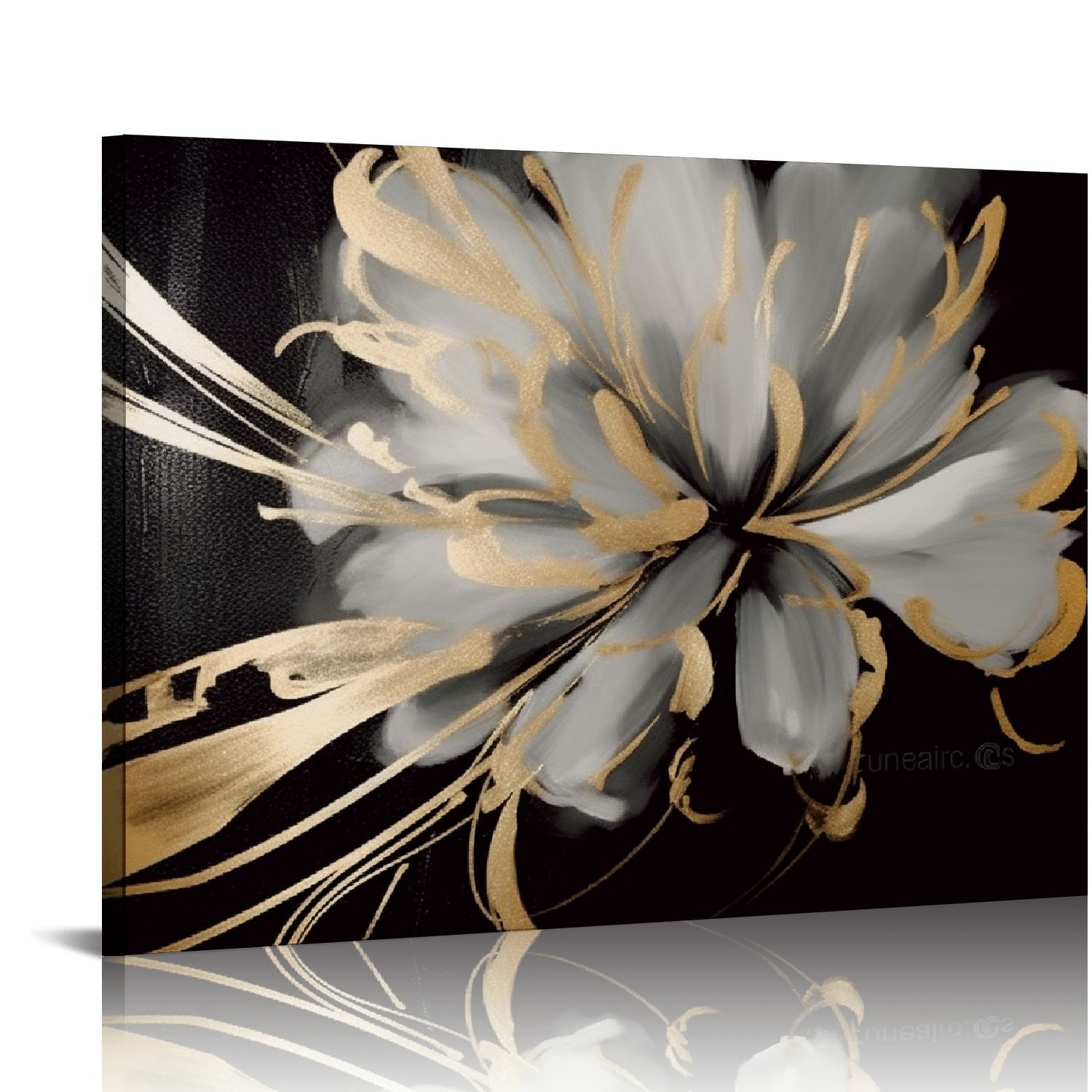 COMIO Room Decor Black Art Landscape Canvas Painting Flower Wall Art ...