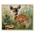 thumbnail image 1 of COMIO Rustic Deer 16x12in / 20x16in Ready to Hang with Golden Frame 20x16in, 1 of 5