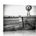 thumbnail image 1 of COMIO  Rustic Windmill Pictures Wall Decor Modern Canvas Wall Art Black and White Farmhouse Poster Paintings Stretched Framed Rerady to Hang for Farm Living Room Bedroom Home Decor, 1 of 5