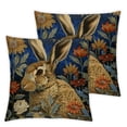 thumbnail image 1 of COMIO SILYHEART William Morris Forest Rabbit Floral Art Nouveau Lumbar Pillowcase Cushion Cover&nbsp;2pc, 1 of 6