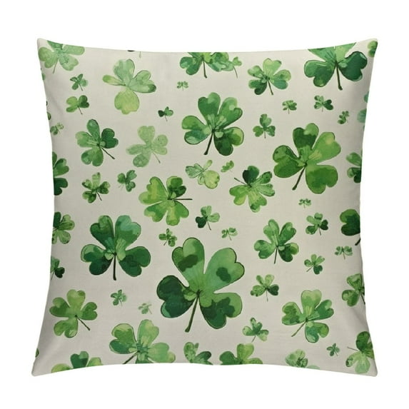 COMIO ST Patricks Day Pillow Covers , ST Patricks Day Lucky Clover Decorations Throw Pillows Outdoor Green Shamrocks Decor Cushion Case Decorations for Home Couch Sofa
