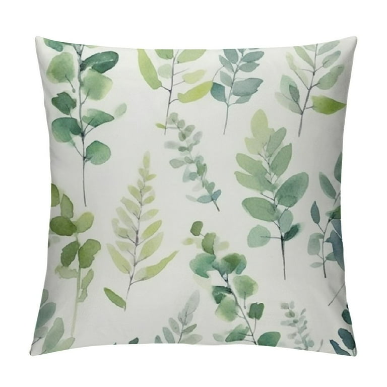 Leaf print pillows on sale