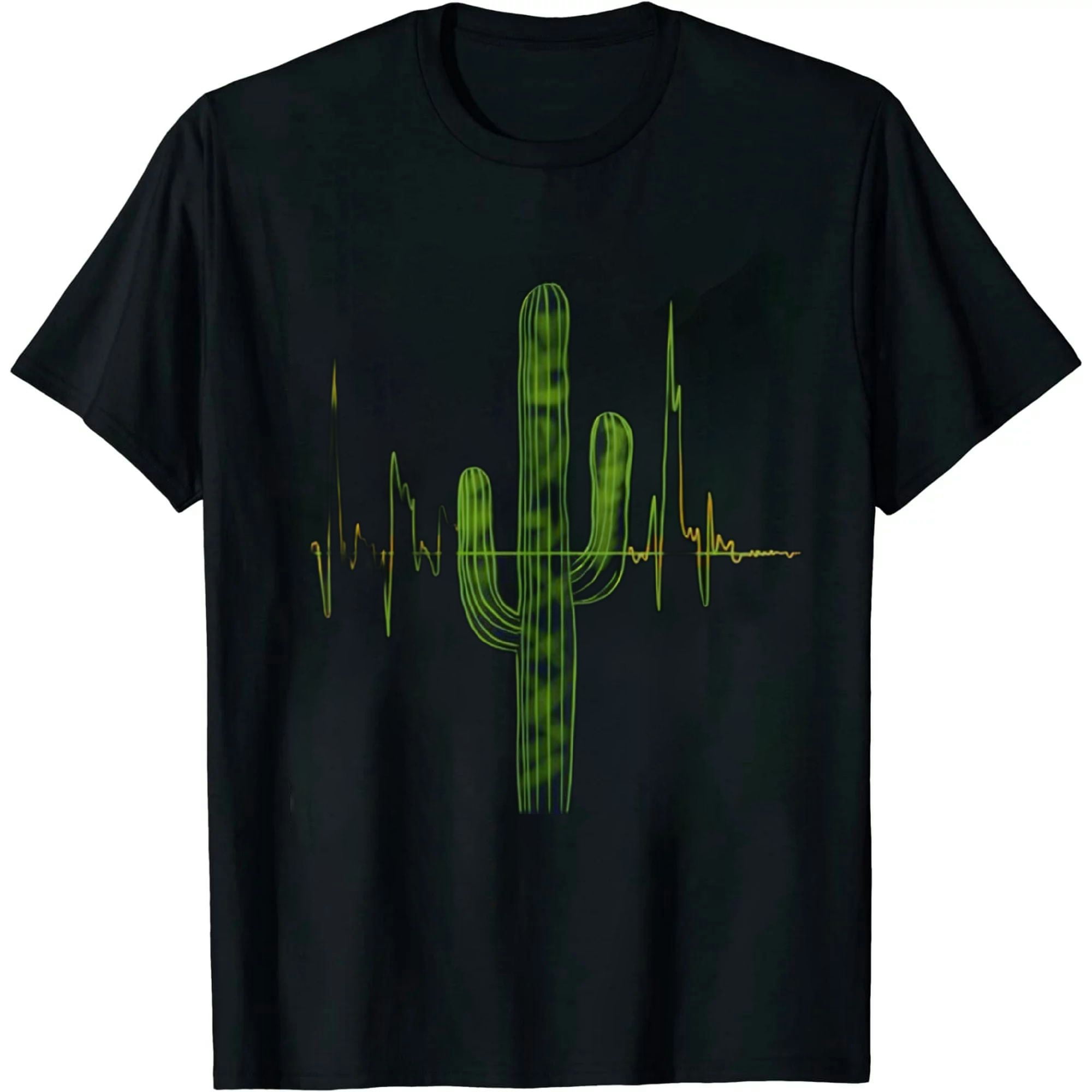 COMIO Saguaro Cactus Shirt - Cacti Lover Heartbeat TShirt - Walmart.com