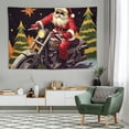 thumbnail image 1 of COMIO Santa Claus Riding Motorcycle Tapestry - Festive Home Decor Tapestries for Living Room and Bedroom Decor Santa Motorcycle Scene, 1 of 7