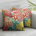thumbnail image 1 of COMIO  Sea Corals Pillow Case Colorful Ocean Reef Home Decor Cushion Covers for Couch Bedroom Sofa Living Room Bed Chair  Red Blue Yellow 2 pcs White, 1 of 6