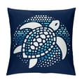 thumbnail image 1 of COMIO Sea Turtle Pillow Covers Beach Ocean Themed Decorative Pillow Cases Nautical Coastal Pillowcase Navy Blue Square Cushion Covers for Bed Couch Sofa Living Room, 1 of 5