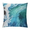 thumbnail image 1 of COMIO  Sea Wave Lumber Pillow Cases Watercolor Painting Ocean Storm Landscape  Lumber Decorative Throw Cushion Cover Pillowcases for Bed Sofa Oblong Rectangle, 1 of 5