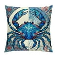 thumbnail image 1 of COMIO SeacrabThrow Pillow Covers Coastal Ocean Decorative Pillow Cases Cushion Covers for Sofa Couch Bedroom Home Decor, 1 of 5