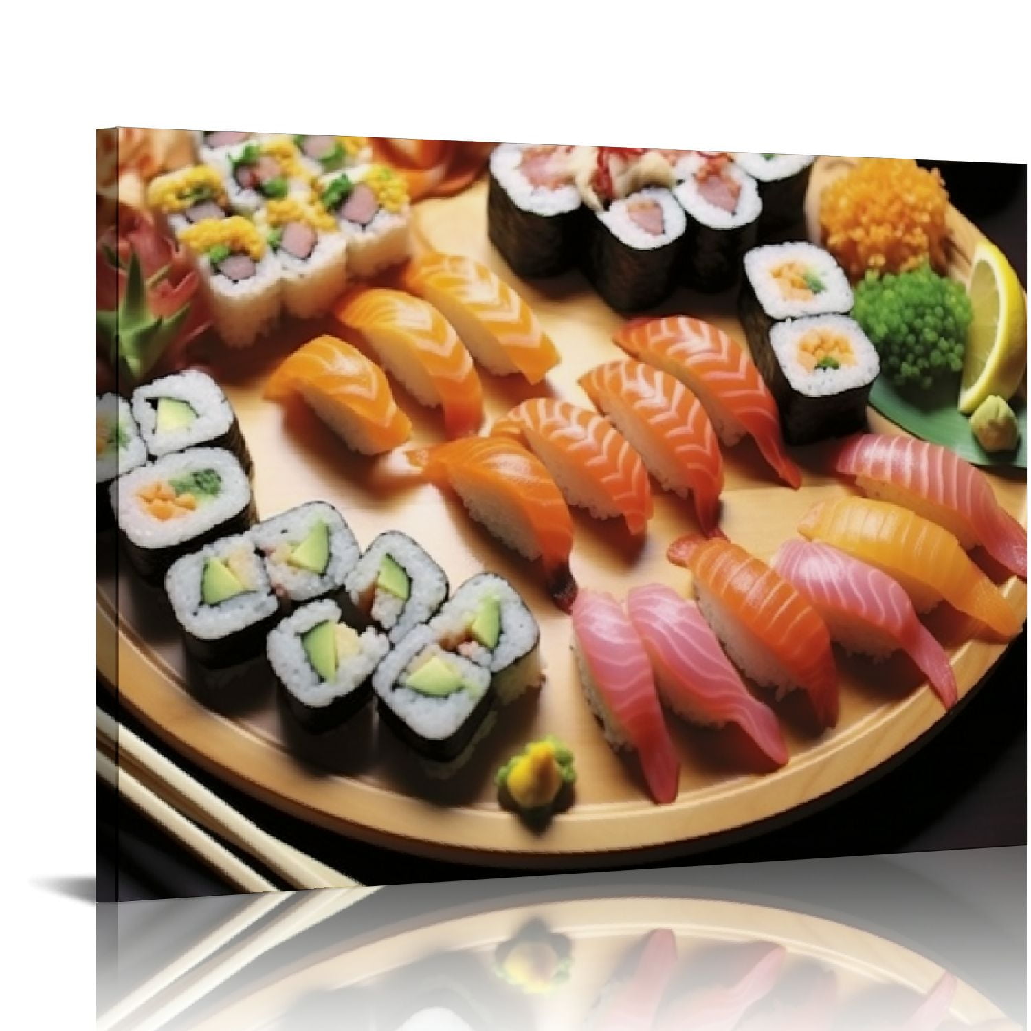 COMIO Seafood Wall Art Decoration - Sushi Sashimi Japanese Restaurant ...