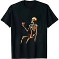 thumbnail image 1 of COMIO Skeleton Drinking Beer At The Beach T-Shirt, 1 of 3