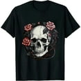 thumbnail image 1 of COMIO Skull And Roses T-Shirt, 1 of 3