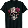thumbnail image 1 of COMIO Skull Day Of The Dead Cool Bone Head Skulls T-Shirt, 1 of 3