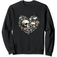 thumbnail image 1 of COMIO Skull Heart Single Awareness Anti Valentines Day Sweatshirt, 1 of 3