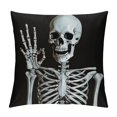thumbnail image 1 of COMIO  Skull Human Skeleton Throw Pillow Cover Human Skeleton Posing Decorative Pillow Case Cushion Cover Home Sofa Decor Pillow Cover, 1 of 5