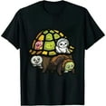 thumbnail image 1 of COMIO Sloth Turtle Snail Piggyback T Shirt Animal Running Wild Tee, 1 of 3