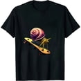 thumbnail image 1 of COMIO Snail Skateboarding Outer Space Retro Skater Snails T-Shirt, 1 of 3