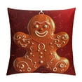 thumbnail image 1 of COMIO  Snow Snowflakes Throw Pillow Covers Square Decorative Cute Gingerbread Man Pillowcase Pillow Cases for Bedroom Living Room Car, 1 of 5