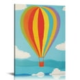 thumbnail image 1 of COMIO  Soar Rainbow Hot Air Balloon Stretched Canvas Wall Art, 1 of 5