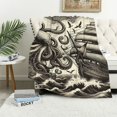 thumbnail image 1 of COMIO Soft Blanket Air Conditioning Nautical Vintage Sailing Pirate Octopus, Suitable for Couch, Sofa, Bed, 1 of 6