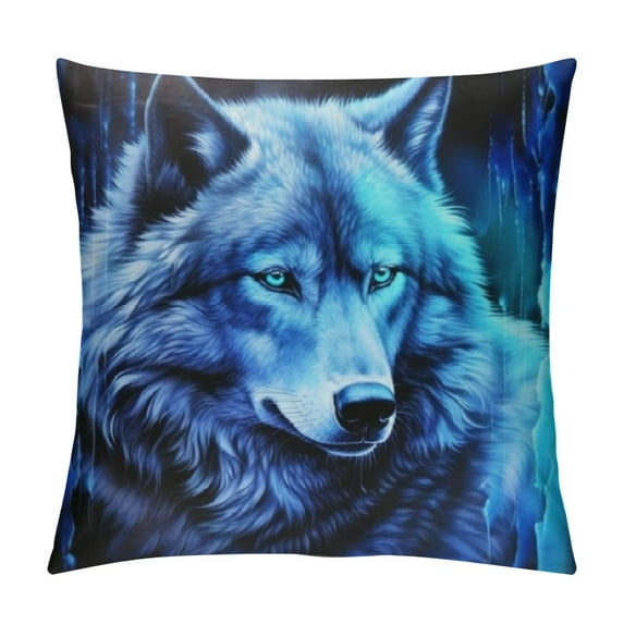 COMIO Soft Pillow Cover, Wolf Throw Pillowcase Queen Bed Fantastic Home Decor Pillow Case