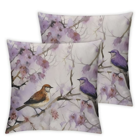 COMIO Soft and Durable 2-Piece Short Plush Pillowcase Set (Universal 1) - Lavender Spring Gallery White