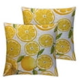 thumbnail image 1 of COMIO Soft and Durable 2-Piece Short Plush Pillowcase Set (Universal 1) - Lemon Fruit Yellow Summer White, 1 of 6
