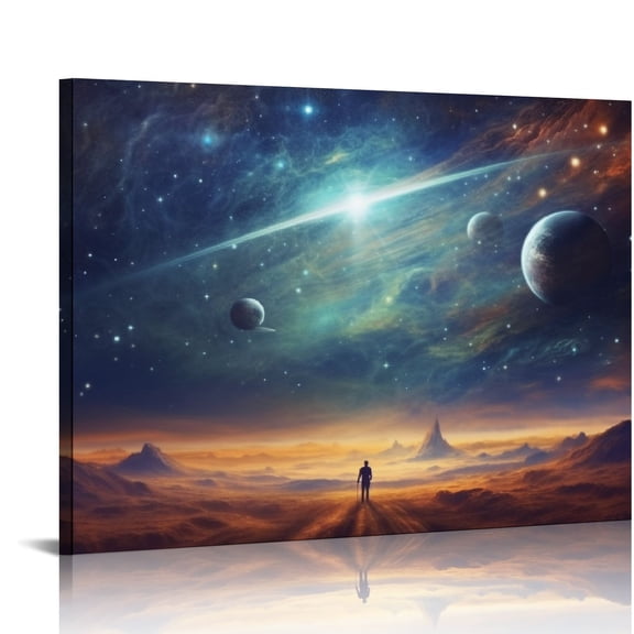 COMIO  Solar System Astronaut Poster Space Poster Decorative Painting Canvas Wall Posters And Art Picture Print Modern Family Bedroom Decor Posters