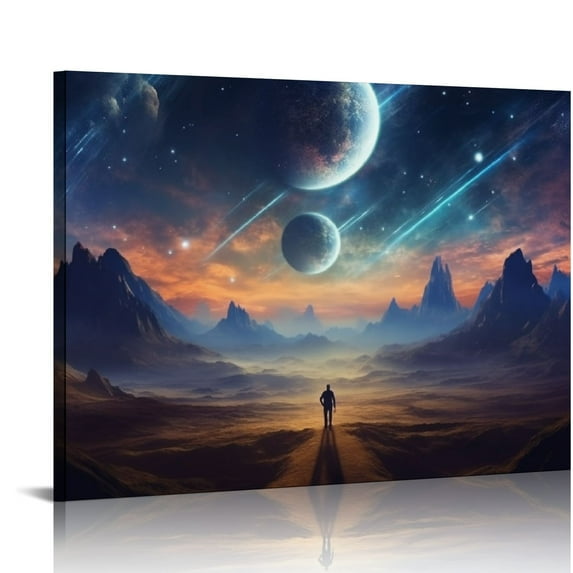COMIO Solar System Astronaut Poster Space Poster Decorative Painting Canvas Wall Posters And Art Picture Print Modern Family Bedroom Decor Posters