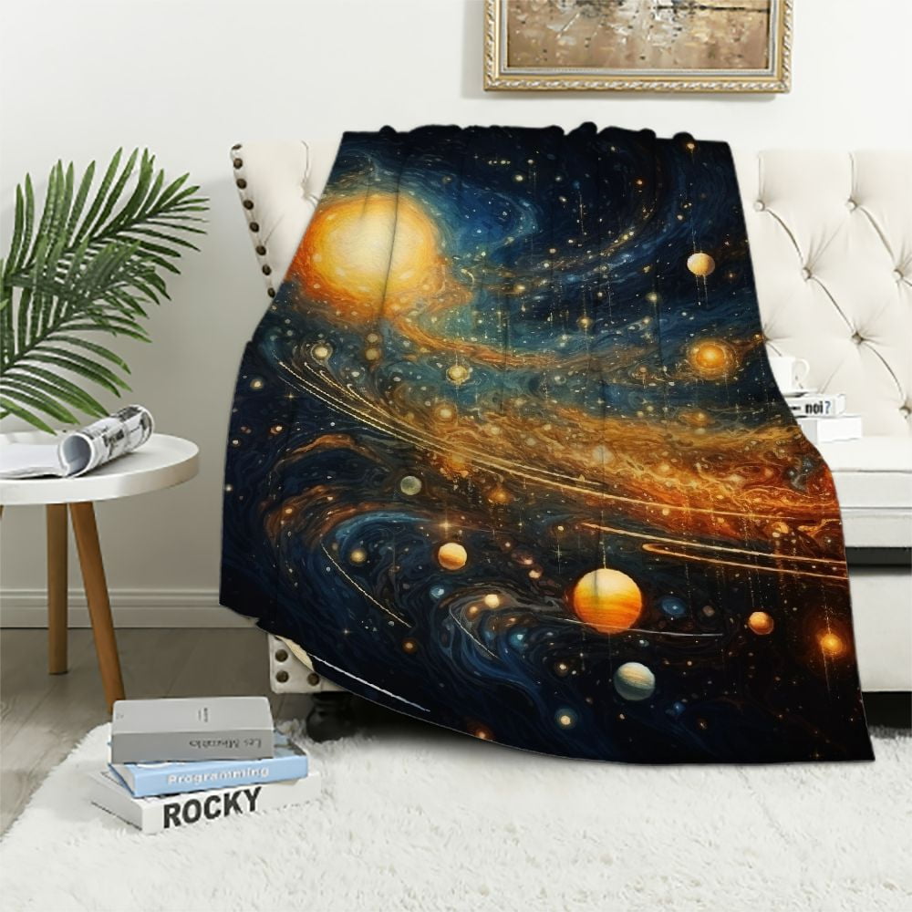 Abstract Starfield Galaxy Space Blanket