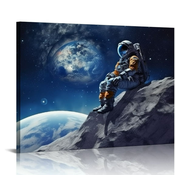 COMIO Space Astronaut Pictures For Bedroom Wall Decor Canvas Art Prints PrintedWith Framed