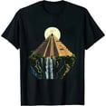 thumbnail image 1 of COMIO Space Aztec Pyramid Psychedelic Aztec Mayan Pyramids T-Shirt, 1 of 3