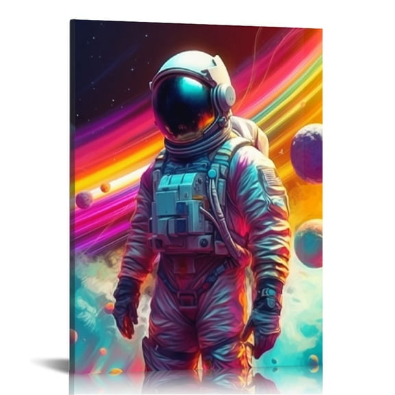 COMIO  Space Decor Astronaut Wall Decor, Space Boys Room Wall Art Galaxy Space Decorations for Boys Bedroom Playroom Teen Boys Room Decor