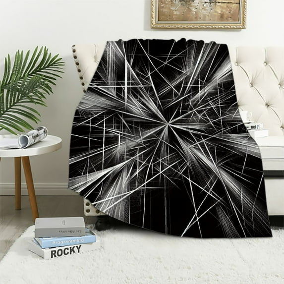 COMIO Spider Webthrow Blanket,Halloween Spider Web Silhouette Against Black Wall Soft Warm Decorative Throw Blankets for Adults Women Men