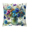 thumbnail image 1 of COMIO Spring Blue Floral Pillowcovers Flowers Throw Pillow Covers Summer Eucalyptus Leaves Cushion Case for Sofa Home Decor Bedroom Living Room Outdoor Theme, 1 of 5