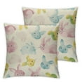 thumbnail image 1 of COMIO Spring Easter Pillow Covers  Easter Colorful Bunny Rabbit Holiday Decorative Throw Pillows Easter Decorations Pillowcase Square Cushion Cover Decor for Home Couch Bed Soft&nbsp;2pc, 1 of 6