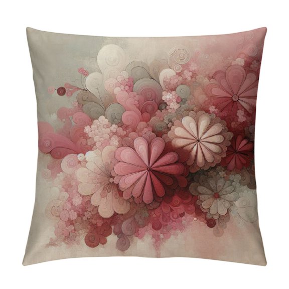 COMIO Spring Floral Pillow Covers Pink Purple Hydrangea Flowers Butterfly Decorative Throw Pillow Covers Outdoor Summer Decorations Farmhouse Decor for Sofa Couch Bedroom