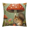 thumbnail image 1 of COMIO  Spring Forest Animals Throw Pillow Covers Rabbit Squirrel Mushroom Floral Decorative Pillows for Sofa Kids Baby Nursey Room Decor, 1 of 5