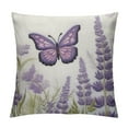 thumbnail image 1 of COMIO  Spring Lavender Pillow Cover  Purple Flowers Throw Pillow Covers Summer Watercolor Floral Decorations Cushion Covers Farmhouse Home Decor for Sofa Couch Outdoor, 1 of 5