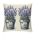 thumbnail image 1 of COMIO Spring Lavender Pillow Covers Farmhouse Purple Floral Flowers Decorative Hello Spring Holiday Cushion Cases for Sofa Couch Home Decorations, 1 of 5