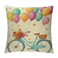 thumbnail image 1 of COMIO Spring Pillow Covers Spring Decorations Decorative Pillow Cases Bicycle Butterfly Holiday Throw Cushion Covers for Spring Season's Home Farmhouse Decor, 1 of 5