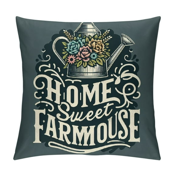 YANMS Spring Pillow Covers Farmhouse Decorative Pillow Covers Blue Truck Bicycle Throw Pillow for Spring Home Décor