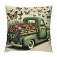 thumbnail image 1 of COMIO Spring Pillow Covers Flowers Butterfly Truck Spring Pillows Hello Sunshine Decorations Farmhouse Decor for Couch Sofa, 1 of 5