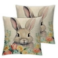 thumbnail image 1 of COMIO  Spring Pillow Covers Set of 2, Easter Decorations Throw Pillow Covers Spring Bunny Rabbit Flower Farmhouse Decorative Cushion Cases for Home Sofa Outdoor Decor, 1 of 6
