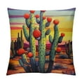 thumbnail image 1 of MLJA Spring Throw Pillow Covers Landscape Scenic Cactus Sunset Plants Southwestern Red Yellow Cozys Washable Soft Decor Living Room Chair Sofa Couch Square Pillow Covers, 1 of 5