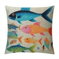 thumbnail image 1 of COMIO  Square Decorative Fashion Throw Pillow Case Cushion Cover Colorful Fish, 1 of 5