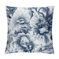 thumbnail image 1 of COMIO  Square Decorative Throw Pillow Case Cushion Cover, Dragonfly Bloom Bouquet Spring Soft Pillowcase, 1 of 5