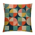 thumbnail image 1 of COMIO  Square Pillow Cushion Cover,Fashion Geometric Pattern in Mid-Century Modern Colors Cushion Covers Home Decorative Throw Pillowcases, 1 of 5