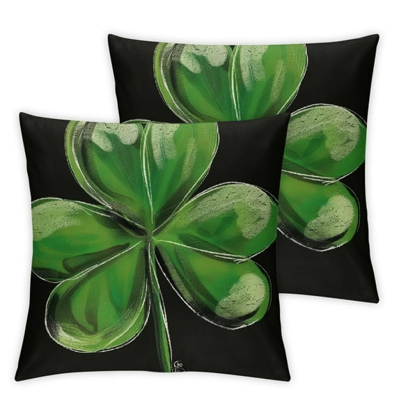 COMIO St. Patrick's Day Decorative Throw Pillow Covers Shamrock Clover Lucky Blessed Pinch Me Black Black Outdoor Pillowcase, Home Sweet Home Irish Holiday Cushion Case Home Decor 2pc