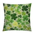 thumbnail image 1 of COMIO  St.Patrick's Day Pillow Covers Clovers Lucky Blessed Decorations Holiday Spring Decorative Pillow Case Decor for Sofa Couch (Green) AK039-12, 1 of 5