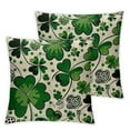 thumbnail image 1 of QZHH St. Patrick's Day Pillow Covers  Green Striped Pinch Me Lucky in Love Polka Dots Heart Shamrocks Farmhouse Pillowcases for Home Sofa Couch Cushion Decoration&nbsp;2pc, 1 of 6